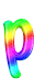 GIF animado (40237) Letra p arco iris