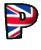 GIF animado (42530) Letra p bandera inglaterra