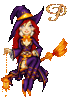 GIF animado (37927) Letra p bruja