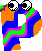 GIF animado (39074) Letra p colores ojos