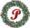 GIF animado (41079) Letra p corona navidad