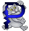 GIF animado (30057) Letra p gato