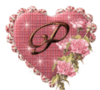 GIF animado (33643) Letra p glitter flores