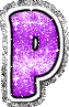 GIF animado (33025) Letra p glitter fucsia