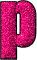 GIF animado (33669) Letra p glitter fucsia