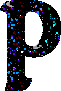 GIF animado (33135) Letra p glitter negra