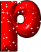 GIF animado (34446) Letra p glitter roja