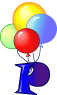 GIF animado (36597) Letra p globos