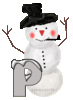 GIF animado (41225) Letra p hombre nieve