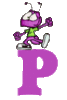 GIF animado (30109) Letra p hormiga