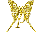 GIF animado (30466) Letra p mariposa oro