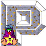 Imagen GIF de Letra p muneco animado