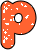 GIF animado (34751) Letra p naranja
