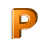 GIF animado (35368) Letra p naranja