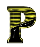 GIF animado (42104) Letra p negra amarilla