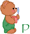 GIF animado (31002) Letra p oso
