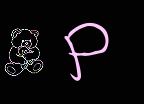 GIF animado (31235) Letra p oso