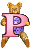 GIF animado (31289) Letra p oso grizzly