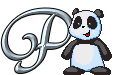 GIF animado (31324) Letra p oso panda