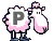 GIF animado (31452) Letra p oveja lana