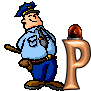 GIF animado (43781) Letra p policia