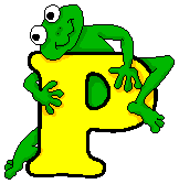 Imagen GIF de Letra p rana animado