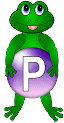 GIF animado (31818) Letra p rana verde