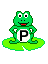 GIF animado (31844) Letra p ranita