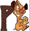 GIF animado (31870) Letra p raton