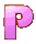 GIF animado (44511) Letra p rosa