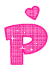GIF animado (32735) Letra p rosa glitter