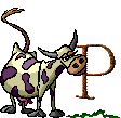 GIF animado (32248) Letra p vaca