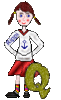 GIF animado (42807) Letra q adolescente