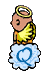 GIF animado (39037) Letra q angelito nube