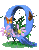 GIF animado (36877) Letra q azul flores