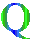 GIF animado (34720) Letra q azul verde