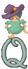 GIF animado (37992) Letra q brujita