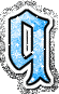 GIF animado (32863) Letra q glitter azul