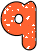 GIF animado (34221) Letra q glitter naranja