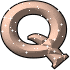 GIF animado (33243) Letra q glitter salmon