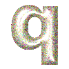 GIF animado (34527) Letra q glitter transparente