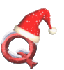 GIF animado (41159) Letra q gorro santa claus