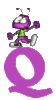 GIF animado (30110) Letra q hormiga