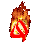 GIF animado (37501) Letra q llama roja