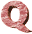 Imagen GIF de Letra q marmol rosa animado