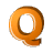 GIF animado (35369) Letra q naranja
