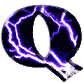 GIF animado (42211) Letra q negra rayos
