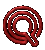 GIF animado (42263) Letra q neon rojo