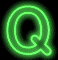 GIF animado (42264) Letra q neon verde