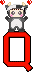 GIF animado (31171) Letra q osito panda